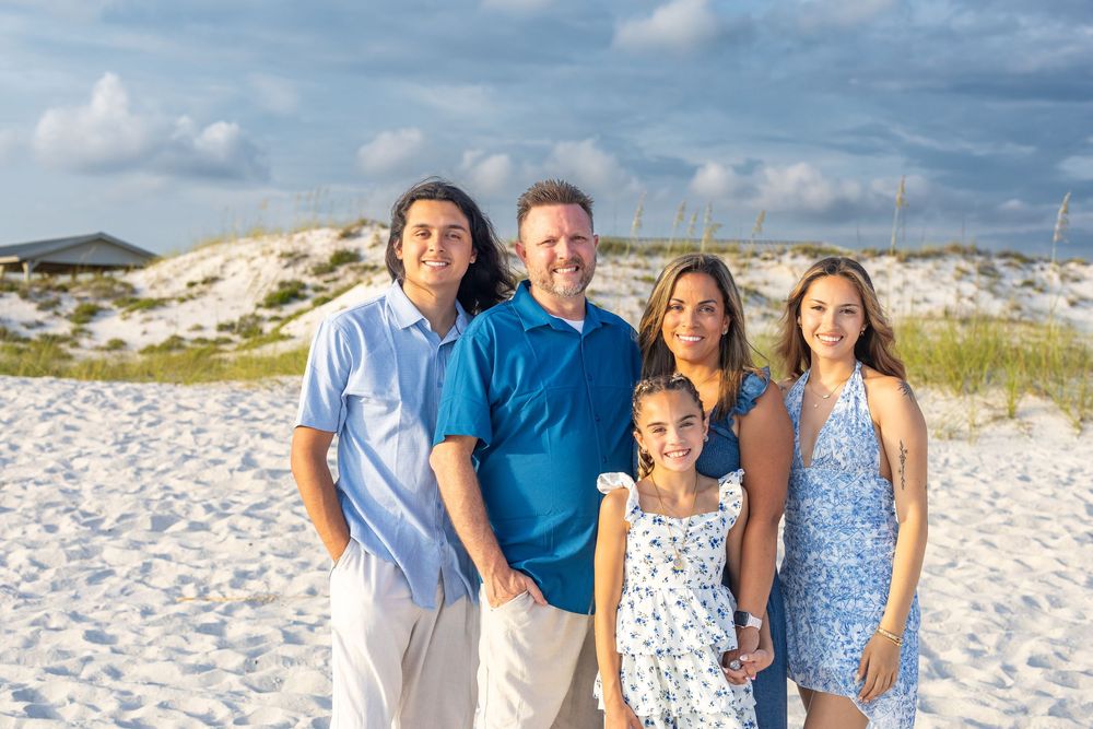 Family beach photos Panama City Beach at sunset
