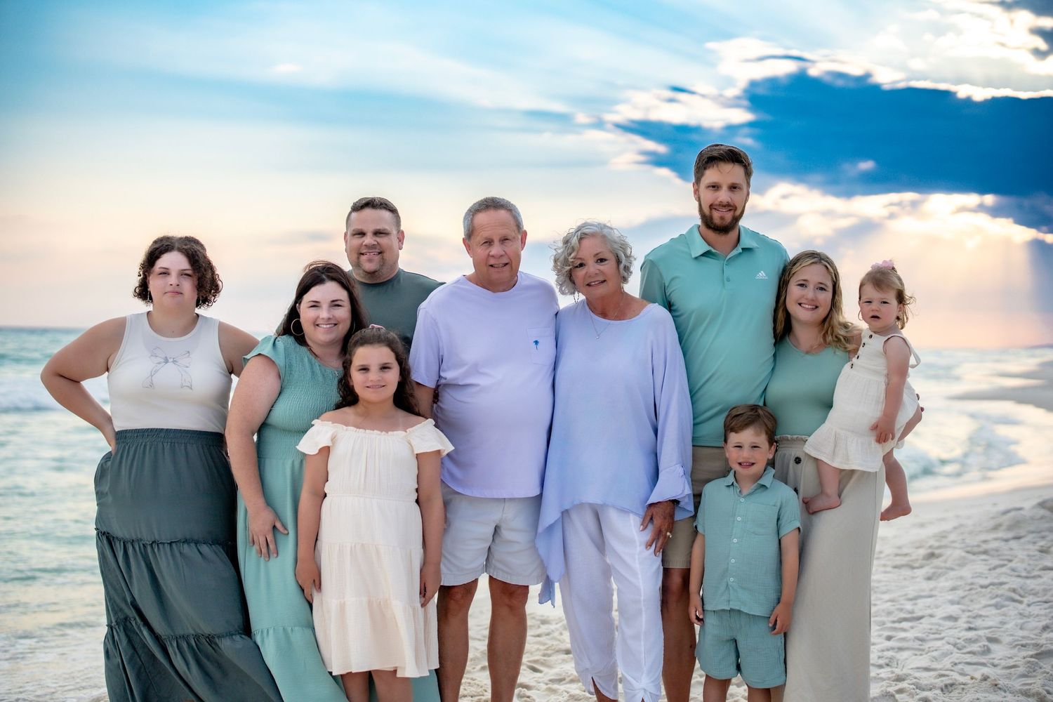 Large family beach photos Panama City Beach